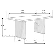 Sherwood 72-inch Rectangular Dining Table Brown