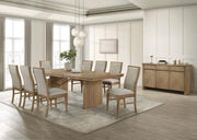 Adina Extension Dining Set Distressed Light Brown 10-piece