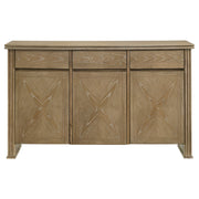 Adina Extension Dining Set Distressed Light Brown
