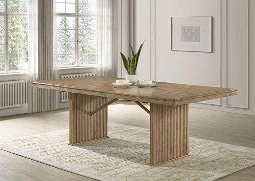 Adina 89-inch Extension Dining Table Distressed Light Brown Default Title