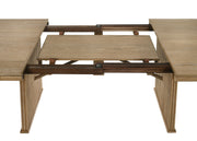 Adina 89-inch Extension Dining Table Distressed Light Brown