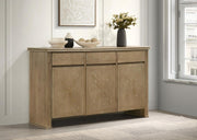 Adina 3-door 59-inch Sideboard Server Distressed Light Brown Default Title