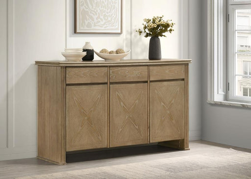 Adina 3-door 59-inch Sideboard Server Distressed Light Brown Default Title