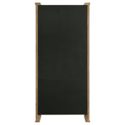 Adina 77-inch Tall Display Cabinet Distressed Light Brown