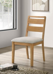 Duncan Ladder Back Dining Side Chair Washed Oak (Set of 2) Default Title