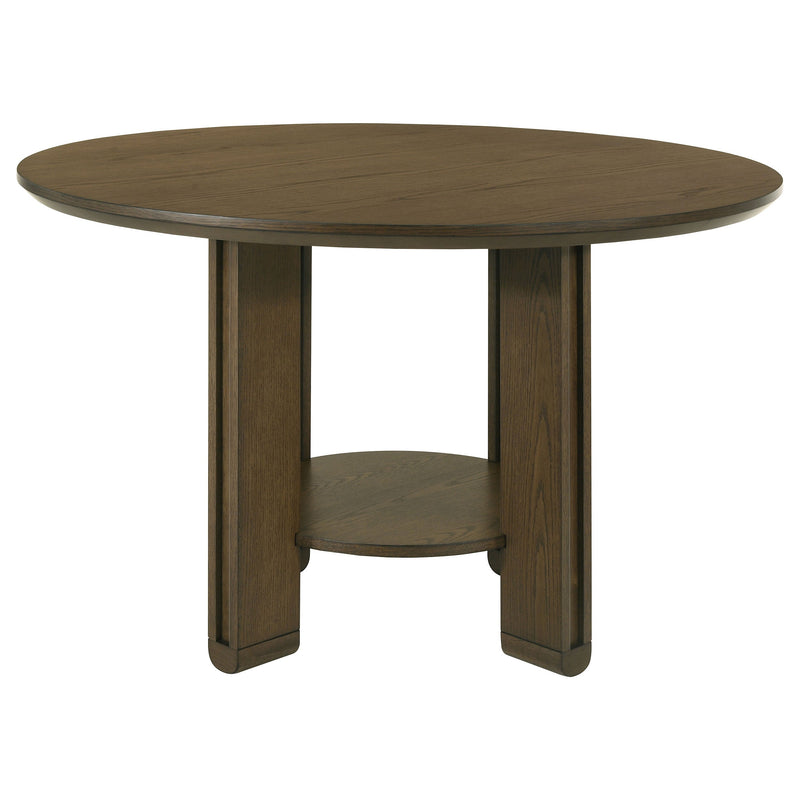 Ottowa Round Wood Dining Room Table Set Brown