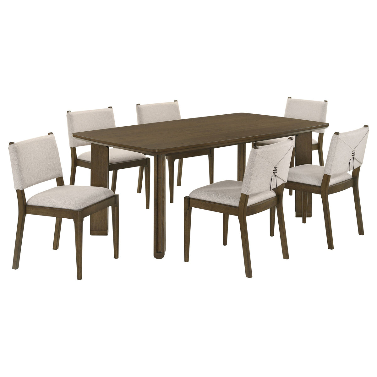 Ottowa Round Wood Dining Room Table Set Brown