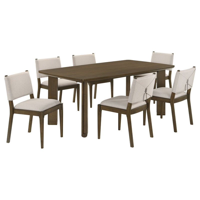 Ottowa Round Wood Dining Room Table Set Brown