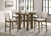 Ottowa 5-piece Round Counter Height Dining Room Set Brown Default Title
