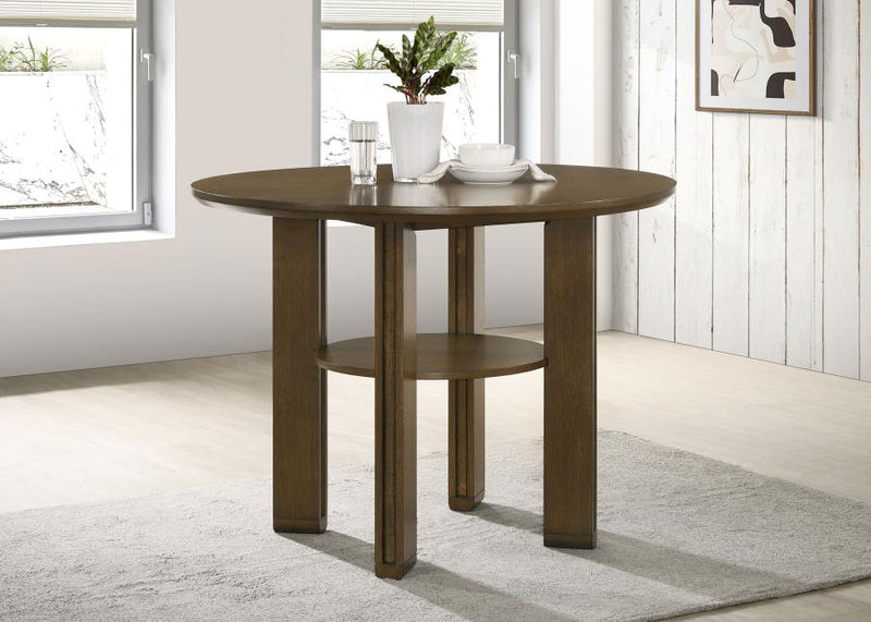 Ottowa 47-inch Round Counter Height Dining Table Brown Default Title