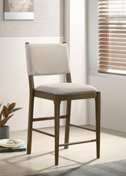 Ottowa Upholstered Counter Side Chair Brown (Set of 2) Default Title