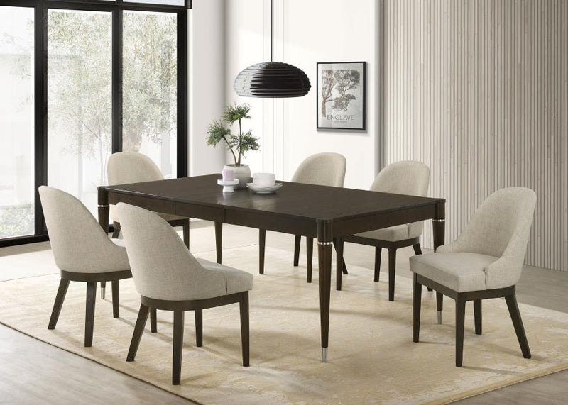 Reseda Rectangular Dining Set Ash Brown 7-piece