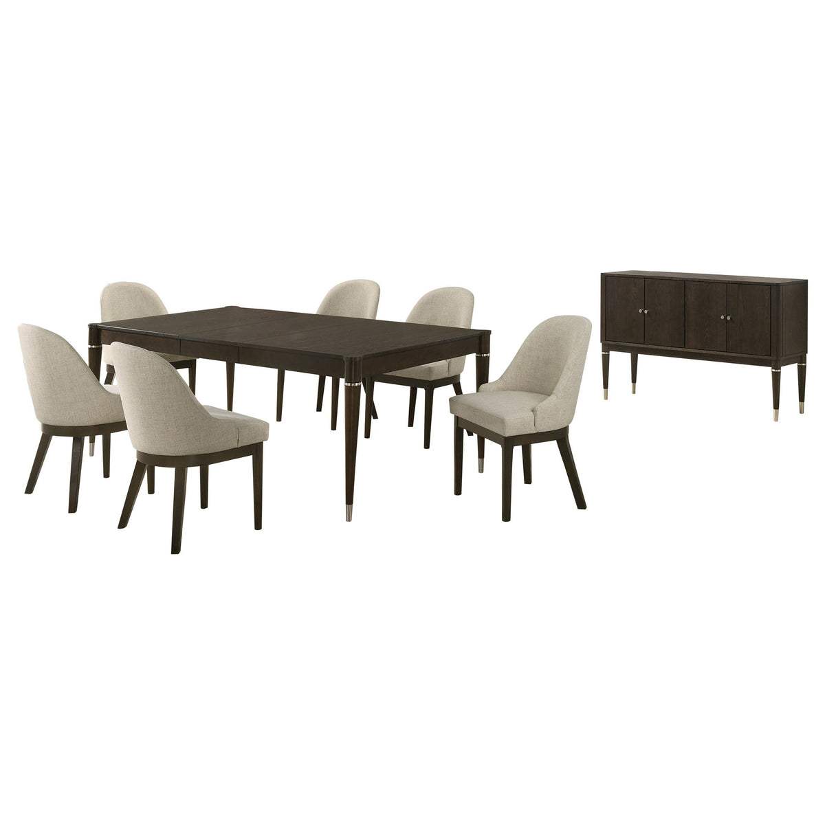 Reseda Rectangular Dining Set Ash Brown