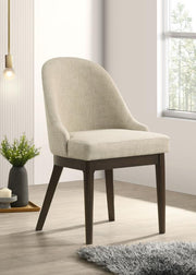 Reseda Upholstered Dining Side Chair Beige (Set of 2) Default Title