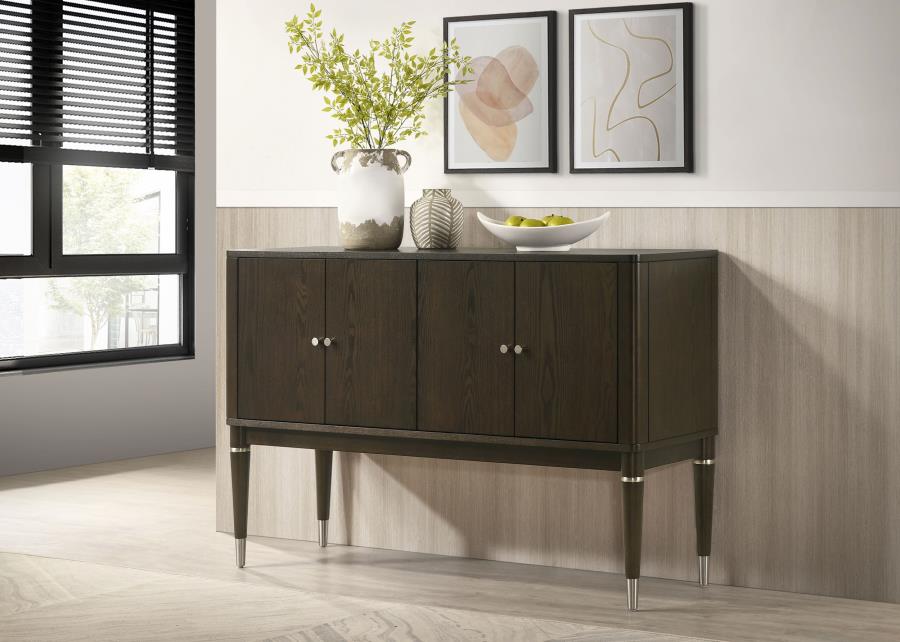 Reseda 4-door Dining Sideboard Server with Shelves Ash Brown Default Title