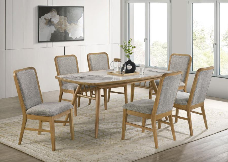 Croyden 7-piece Rectangular Dining Set Weathered Natural Default Title