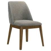 Franklin 5-piece Round Dining Table Set Grey and Dark Oak