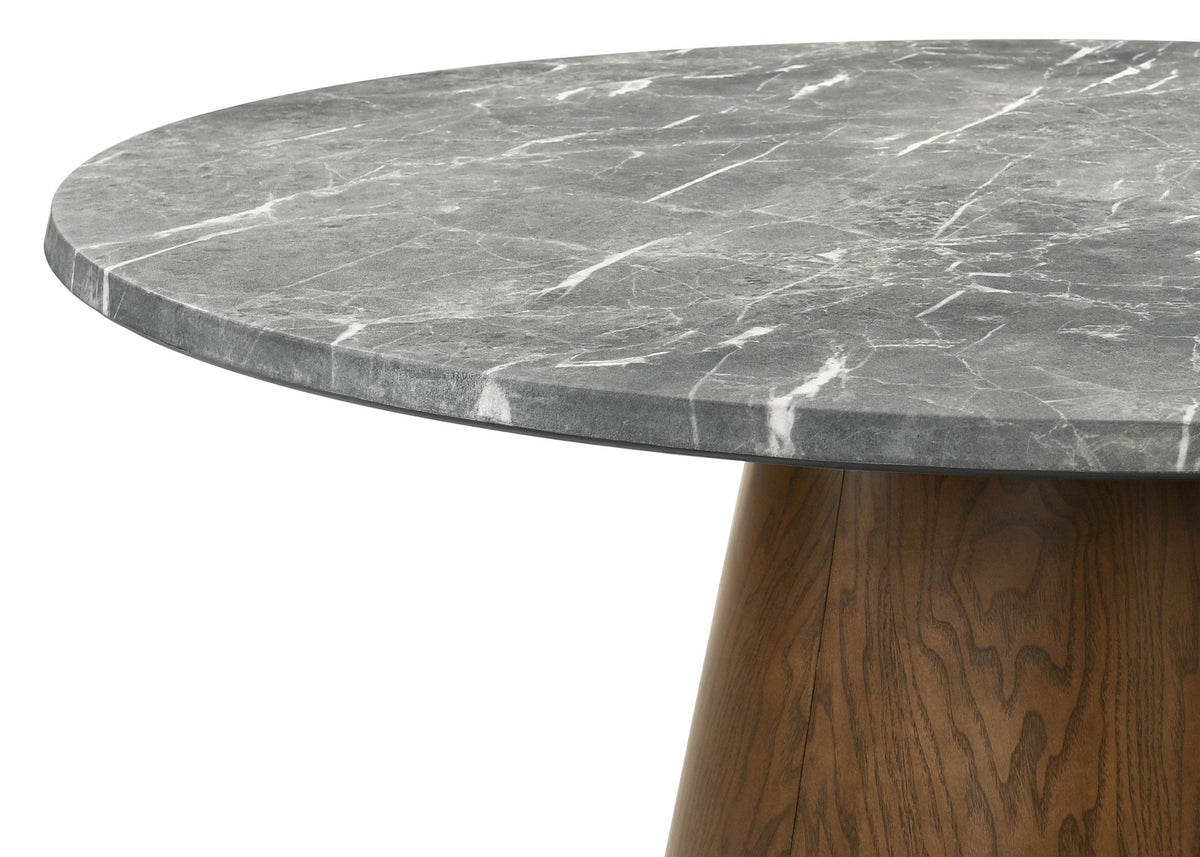 Franklin 50-inch Round Dining Table Grey and Dark Oak