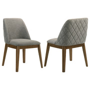 Franklin Upholstered Dining Side Chair Grey (Set of 2) Default Title