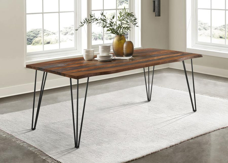 Neve 80-inch Live Edge Dining Table Grey Sheesham Default Title