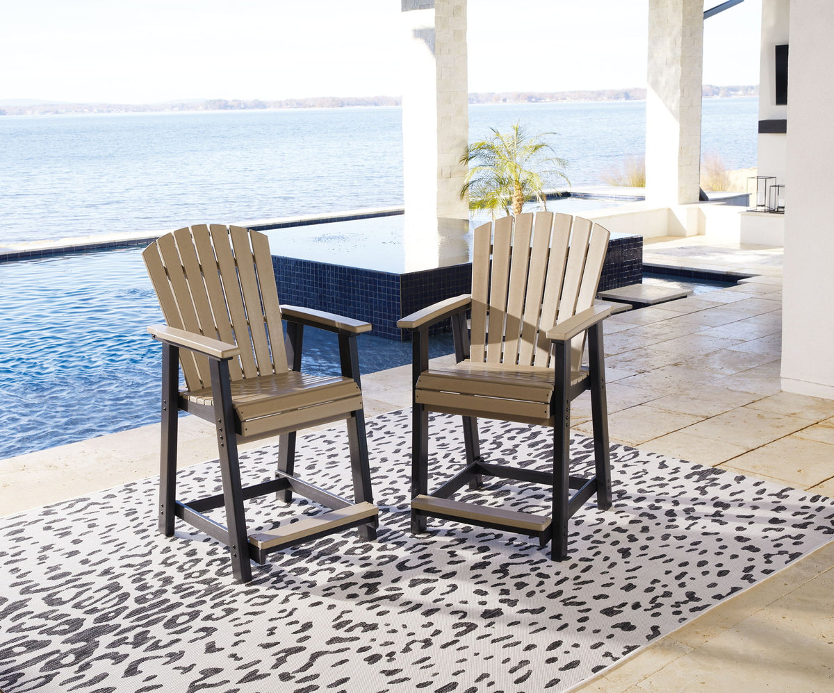 Fairen Trail - 5 Pc. - Counter Dining Set - Black / Driftwood