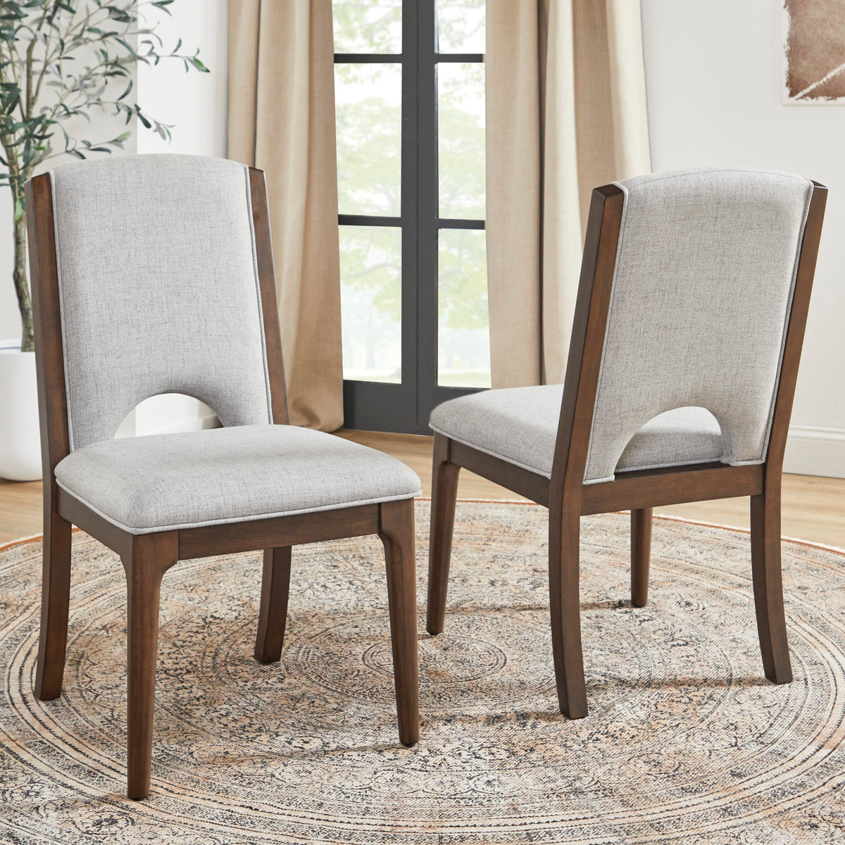Flexsteel Athens Pair of Upholstered Dining Chairs