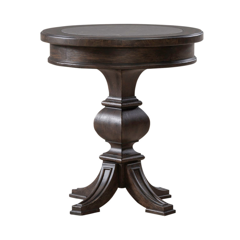 Paradise Valley - Round Chairside Table - Saddle Brown