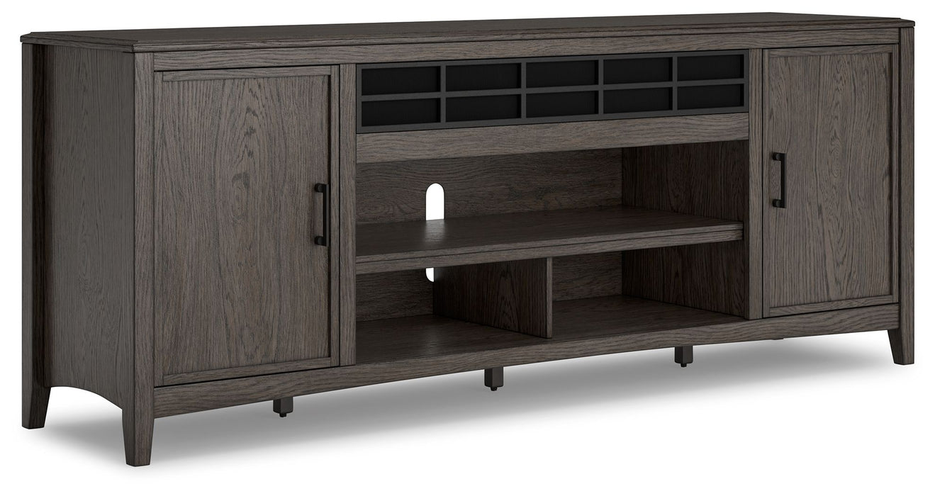 Montillan - Grayish Brown - Xl TV Stand With Fireplace Option