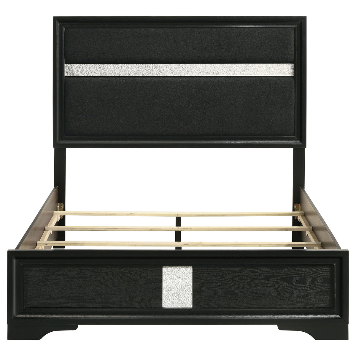 Miranda 54-inch Upholstered Full Panel Bed Black