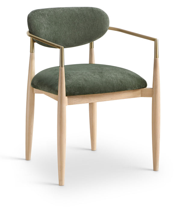 Riccio - Fabric Dining Arm Chair (Set of 2) - Natural Frame