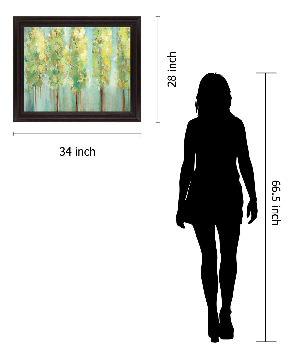 Turnwood - 28" x 34" Framed Wall Art - Green