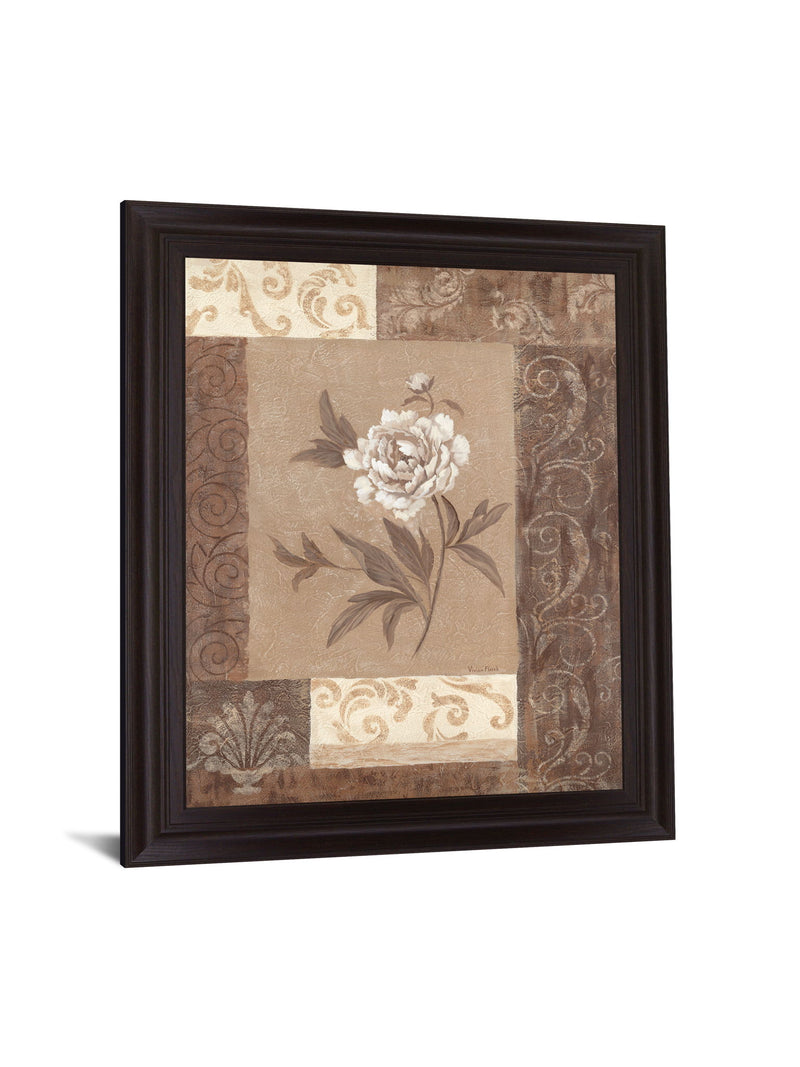 Sepia Blossom - 28" x 34" Framed Wall Art - Beige