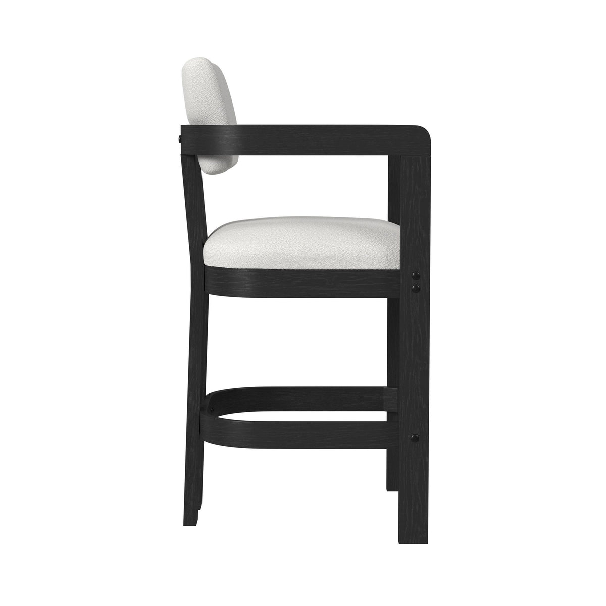 Portland - Arm Barstool (Set of 2) - Black / White
