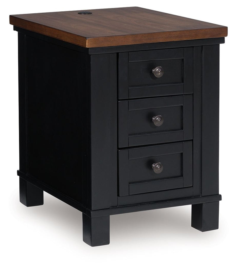 Wildenauer - Chair Side End Table - Brown / Black