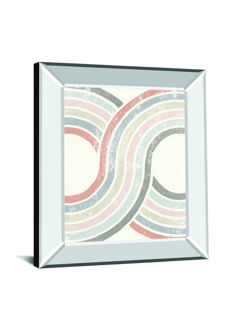 Over The Rainbow II By Moira Hershey - Mirror Framed Print Wall Art - Beige
