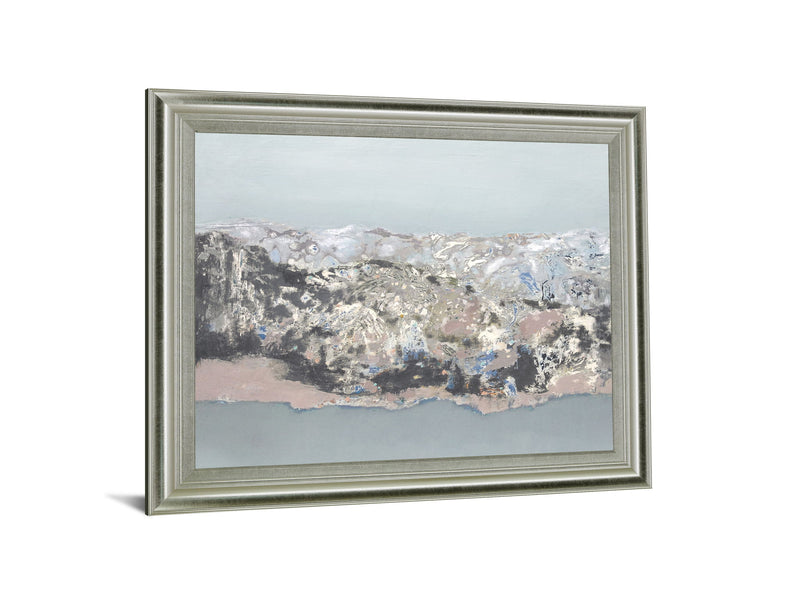 Frosted Divide - 28" x 34" Framed Wall Art - Gray