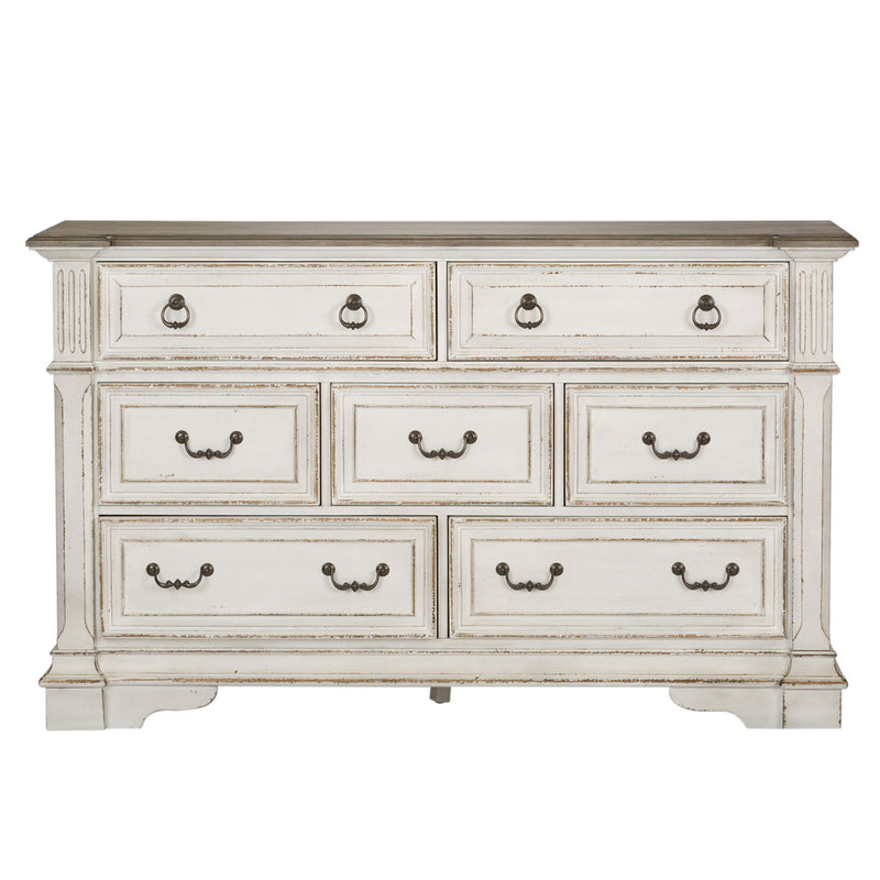 Abbey Park - 7 Drawer Dresser - Antique White