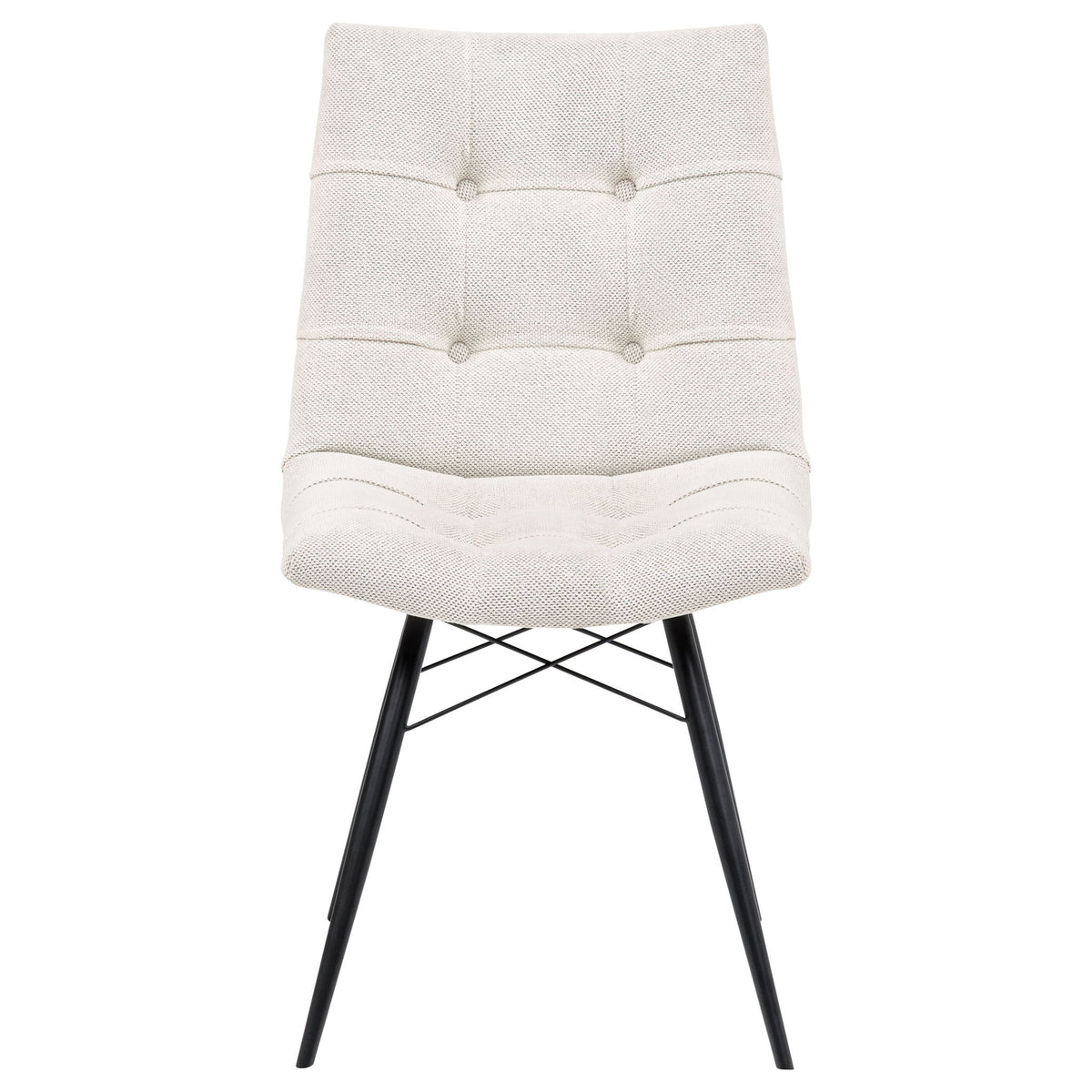 Aiken Fabric Upholstered Dining Side Chair Saddle Stone White (Set of 4)