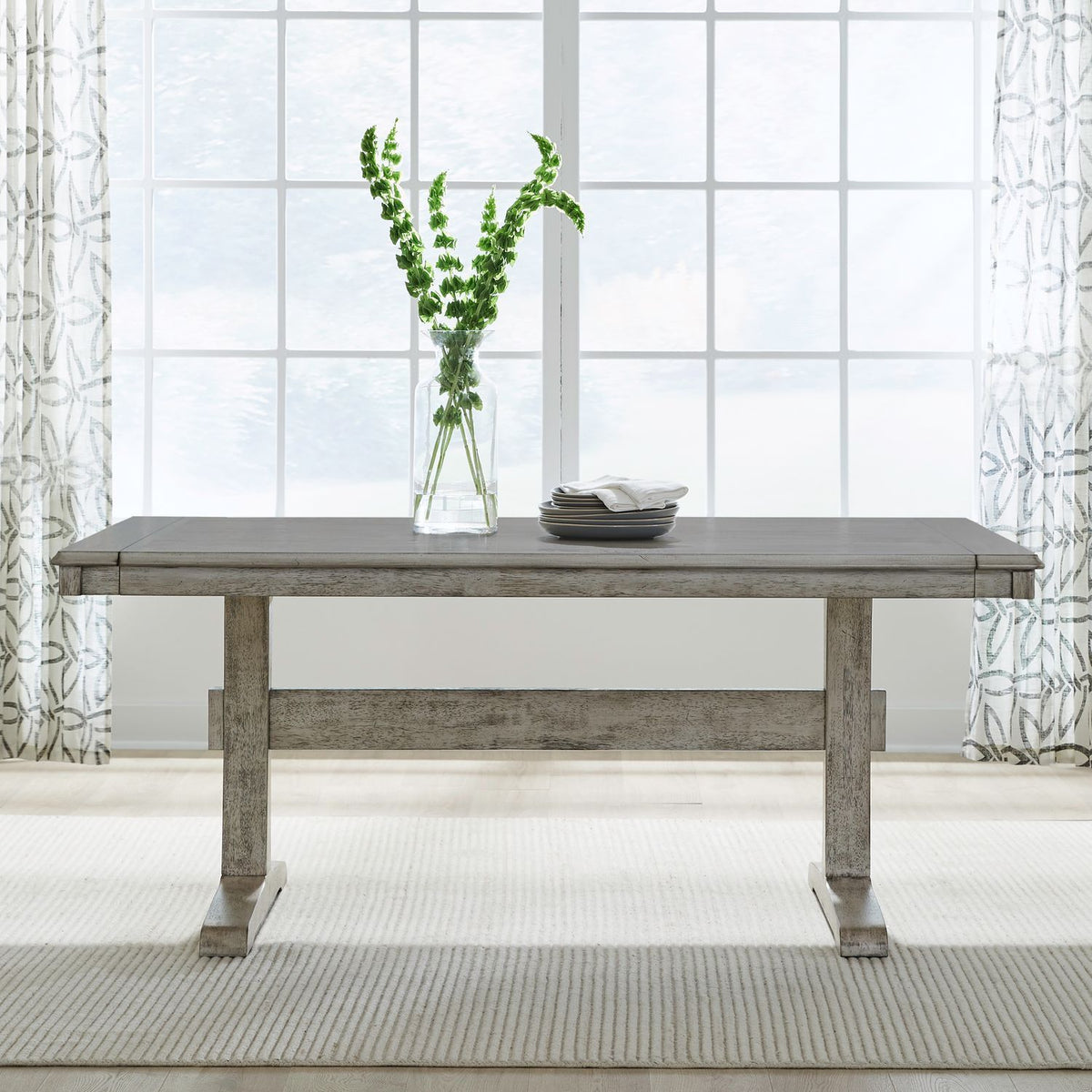 Hallendale - Trestle Table - Gravel Wash