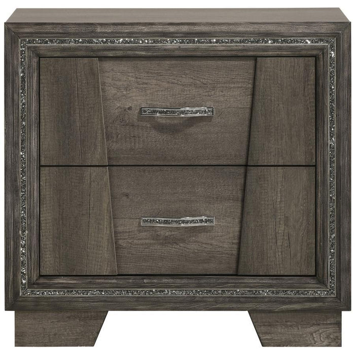 Janine - 2-Drawer Nightstand - Gray