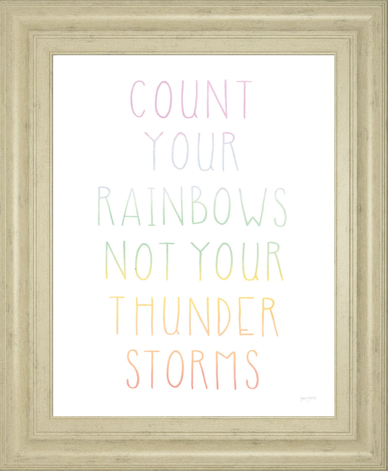 Lets Chase Rainbows VII By Jenaya Jackson - Framed Print Wall Art - White
