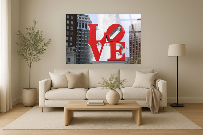 "Urban Affection" Tempered Glass - Red / Gray