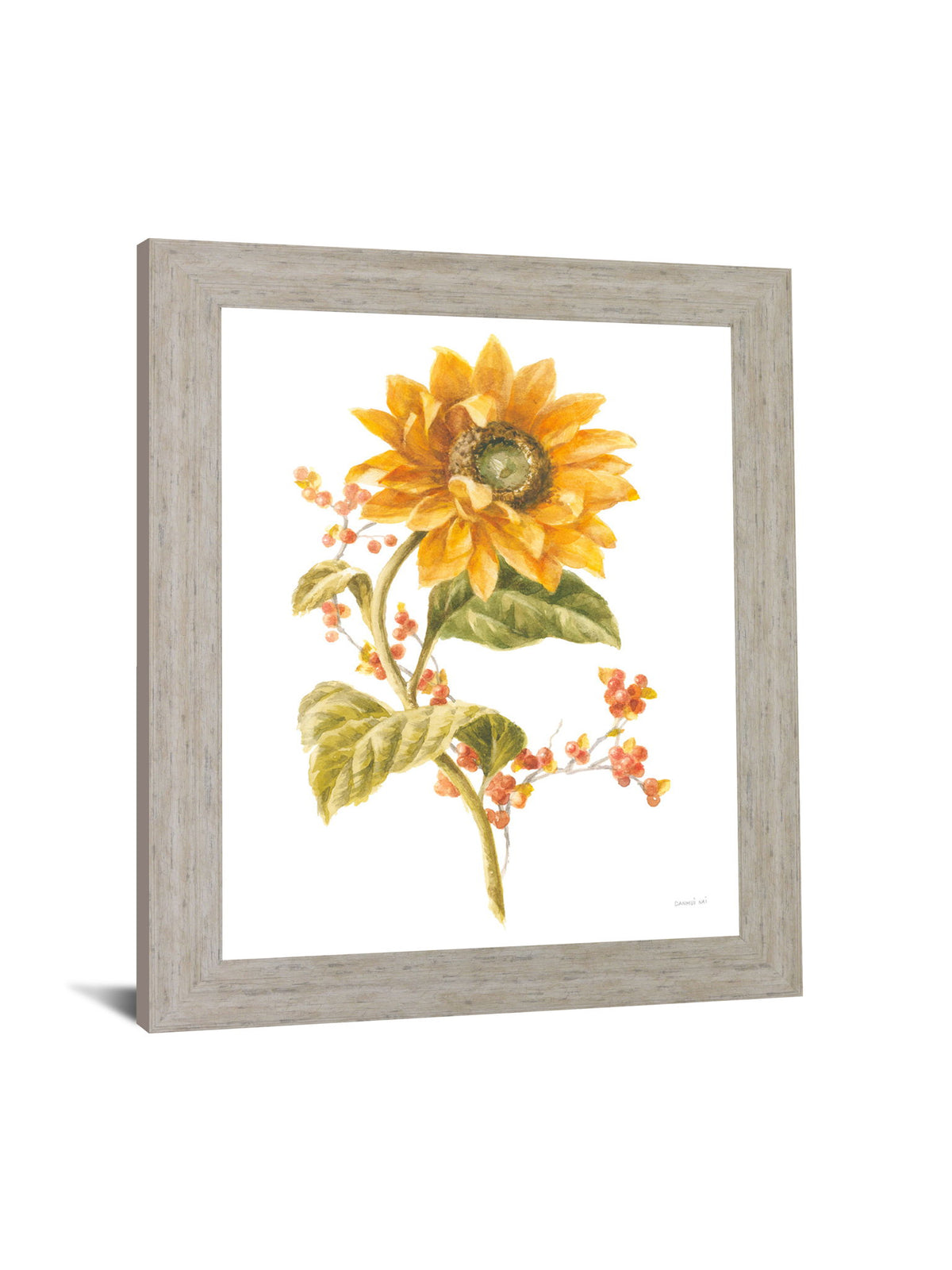 Golden Sunburst - 28" x 34" Framed Wall Art - Yellow