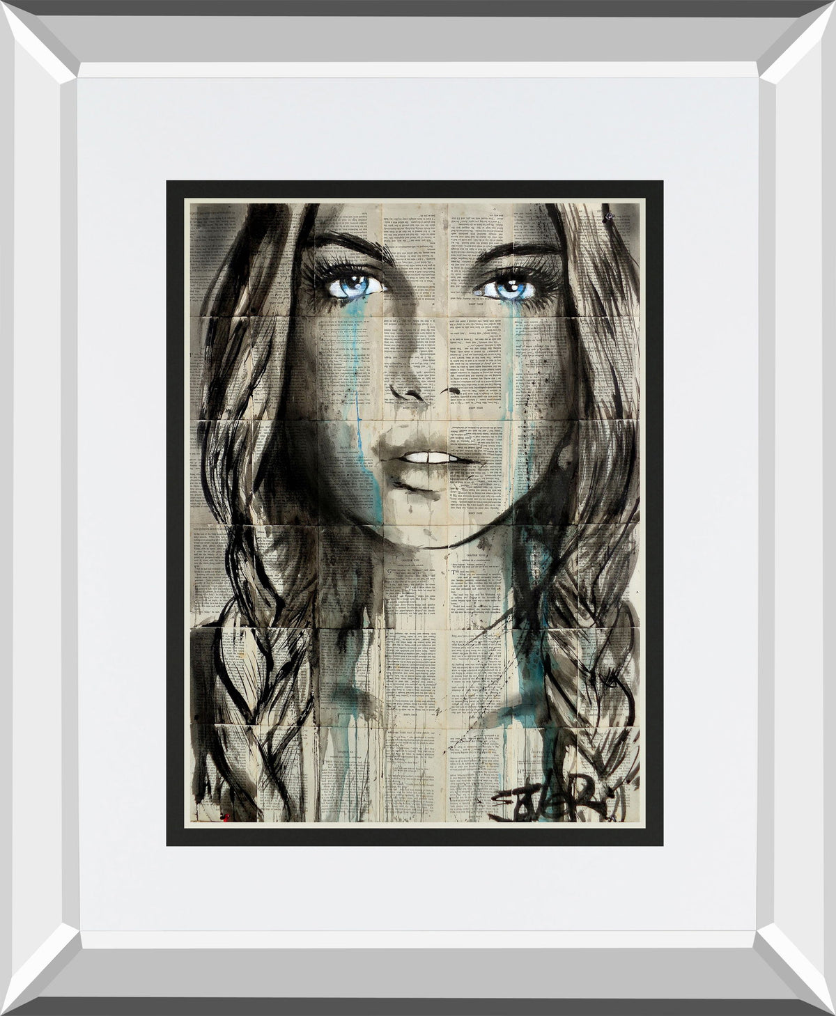 Shore By Loui Jover Mirrored Frame - Dark Gray