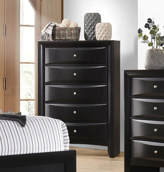 Briana 5-drawer Bedroom Chest Black Default Title