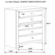 Briana 5-drawer Bedroom Chest Black