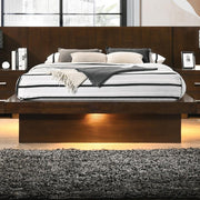 Jessica Wood LED Panel Bed Cappuccino Queen