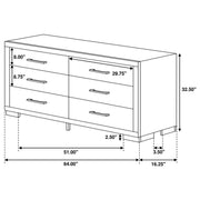 Jessica 6-drawer Dresser