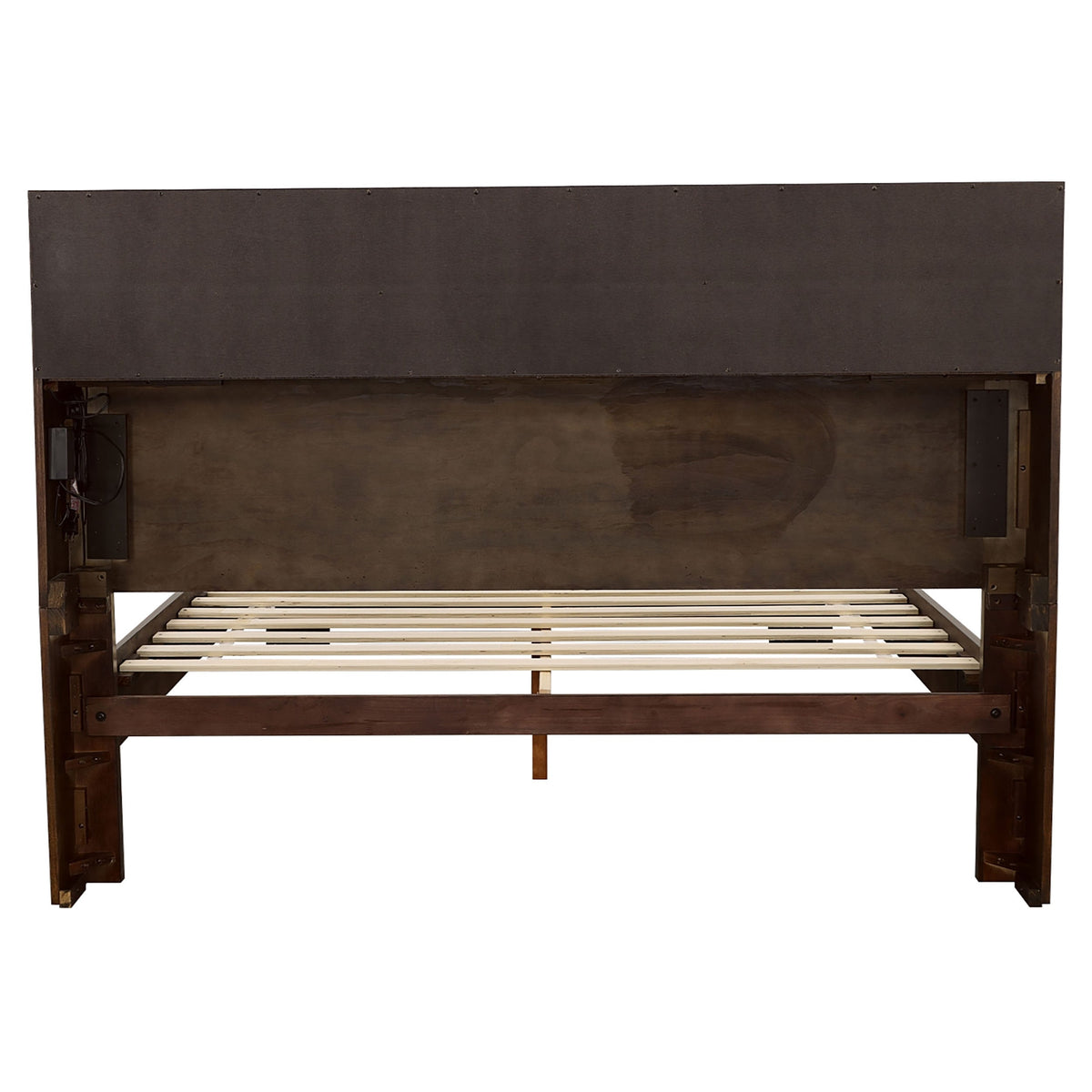 Jessica Wood LED Storage Bookcase Bed Cappuccino
