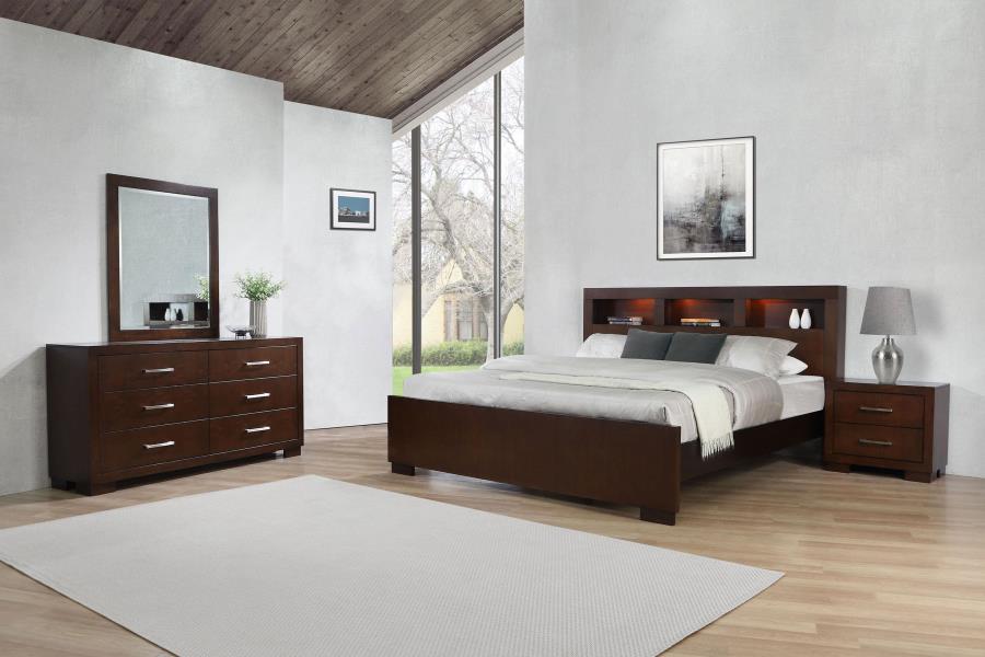 Jessica Bedroom Set Cappuccino California King 4-piece